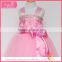 Satin Fabric baby pink rosette prom dress tulle skirt children frocks designs                        
                                                                                Supplier's Choice
