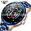 LIGE Steel Band Smart Watch Men Heart Rate Blood Pressure Monitor Sport Fitness Tracker Waterproof Reloj Smart Watch