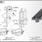 MS708B Zinc Alloy  Sliver / Black  Industrial  Cabinet Electronic Plane Locks