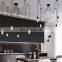 HUAYI Modern Style Black Iron Kitchen Dining Room Nordic Ceiling Hanging Simple Chandelier Pendant Light