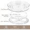 Kitchen Pantry Countertops Lazy Susan Cabinet Turntable Spice Rotating Organizer Plastic Clear Tray Storage Rack