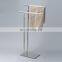 Towel Stand Freestanding Towel Holder with with 2 Rails for Bathroom