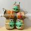 Green Dinosaur Set Seagrass Belly Basket Plant Holder Storage Basket Decor Home Wholesale
