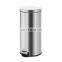 Eco-Friendly Stainless Steel Trash Bin For Home Usage With The Foot Pedal For Household