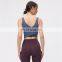 Sweat-Wicking New Nude Feeling Cross Back Sexy Yoga Crop Tank Top Women With Removable Pads Yoga Vest Gym Wear Apparel
