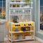 Food truck Stall cart Hotel restaurant Food truck Tea truck wine rack Kitchen storage rack with ambient lights