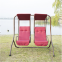 outdoor good quality durable 2-seat swing chair with padded cushion and adjustable canopy