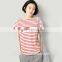 2014 Cross strip 100% cottonT shirt for ladies from  china /cheap price and high quality