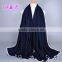 New Style Plain Cotton Linen White Lace Border Lace Hijab Scarf                        
                                                Quality Choice
