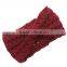 Logo Custom Available Soft Plain Acrylic Bowknot Style Girls Crochet Headband