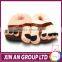 Custom cute lovely plush filling animal slippers kids