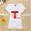 Factory cheap plain white t-shirts girls t shirts