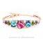 Wedding Designs 18K Real Gold Plated Heart Love Austrian Crystal Bracelet & Bangle