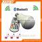Smart bluetooth E27 remote contrl colorful light LED bulb music speaker