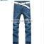 Denim Jeans Men Famous Brand 2016 Jeans Slim Fit Straight Trousers Zipper Style Light Blue