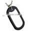 Silicone Cover And 60cm Ballchain Metal Dog Tag Necklace