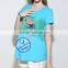 Custom 100% cotton jersey printed short sleeve maternity t shirt