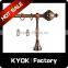KYOK wholesale professional manufacturer iron curtain rod and finials,dual wrought iron curtain finials