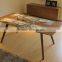 Modern table Furniture table walnut color