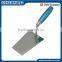 Bricklaying trowel with silver blue wooden handle, stainless steel blade
