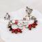 Hot New Products 2016  in spanish murano charm crystal large hole beads european charm circle earring for women