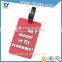 Business Promotional custom made soft pvc travel bright colored cheap luggage tag