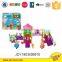 2016 new DIY plastic cute pink piggy family paradise play toy set,pretend educational kids toys
