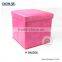 Colorful Faux leather folding storage footstool, Guangzhou factory supply PU storage ottoman