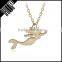 Best selling fashion gold plated metal beautiful mermaid pendant