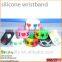 custom debossed embossed silk print ink-filled colourful silicone wristbadn bracelet