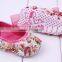 Spring & Autumn Toddler Girls Rose Flowers Lace Dress Shoes Beautiful Baby Girl Soft Comfortable Hot Pink Flowers Crib Shoes