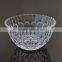 Clear Glass Round Shape Glass Bowl With Patten