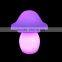 color changing family indoor decoration glass mashroom table lamp