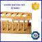 Clear varnished solid wooden test tube rack 6 holes tube capacity