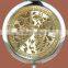 hot selling cheap small round shape two-sided metal 2x magnification personalized cosmetic mirror