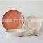 20 pcs Handpainted line edge ceramic stoneware dinner set