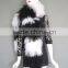 Wholesale London Brand Black and White Fashion Accessories Lamb Real Mongolian Lamb Fur Scarf