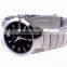 Titanium stainless steel chain black color couple clock wrist watch