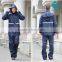 Black polyester raincoat with pants