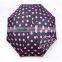Girls Bright Polka Dot Ruffle Parasol Rain Umbrellas