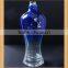 china promotional 480ml high quality hand made glass liquor bottle with pattern decaling