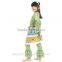 2016 kaiya girls halloween clothing sets long sleeve 2pcs set fall stripe organic cotton baby clothing