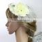 2015 Fashion Woman Ladies Flower Feather Hair Fascinator Mesh Veil Net Hair Accessoreis For Wedding Party Ball