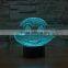 2016 New 3D Optical Night Light Turtle 7 RGB Light Colors 10 LEDs AA Battery or DC 5V Mixed Lot