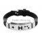 New Arrival Black Leather Bracelet Fashion Metal Five-Points Star leather bangles Customize Jewellery