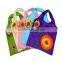 210D Orange Polyester Fodable Reusable Shopping Bag
