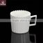 H11221 chaozhou factory porcelain white glaze coffee cup and saucer
