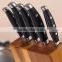 6pcs knife set forged pom handle kitchen knife set with Acacia wooden knife block