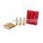 Power adapter HXT 3.5mm gold plated bullet banana plug connector with red plastic housing