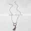 2016 Vintage Women Brown Tassel Pendant Long Chain Necklaces Crystal Bead Geometric Alloy Collar Necklaces Designs Jewelry